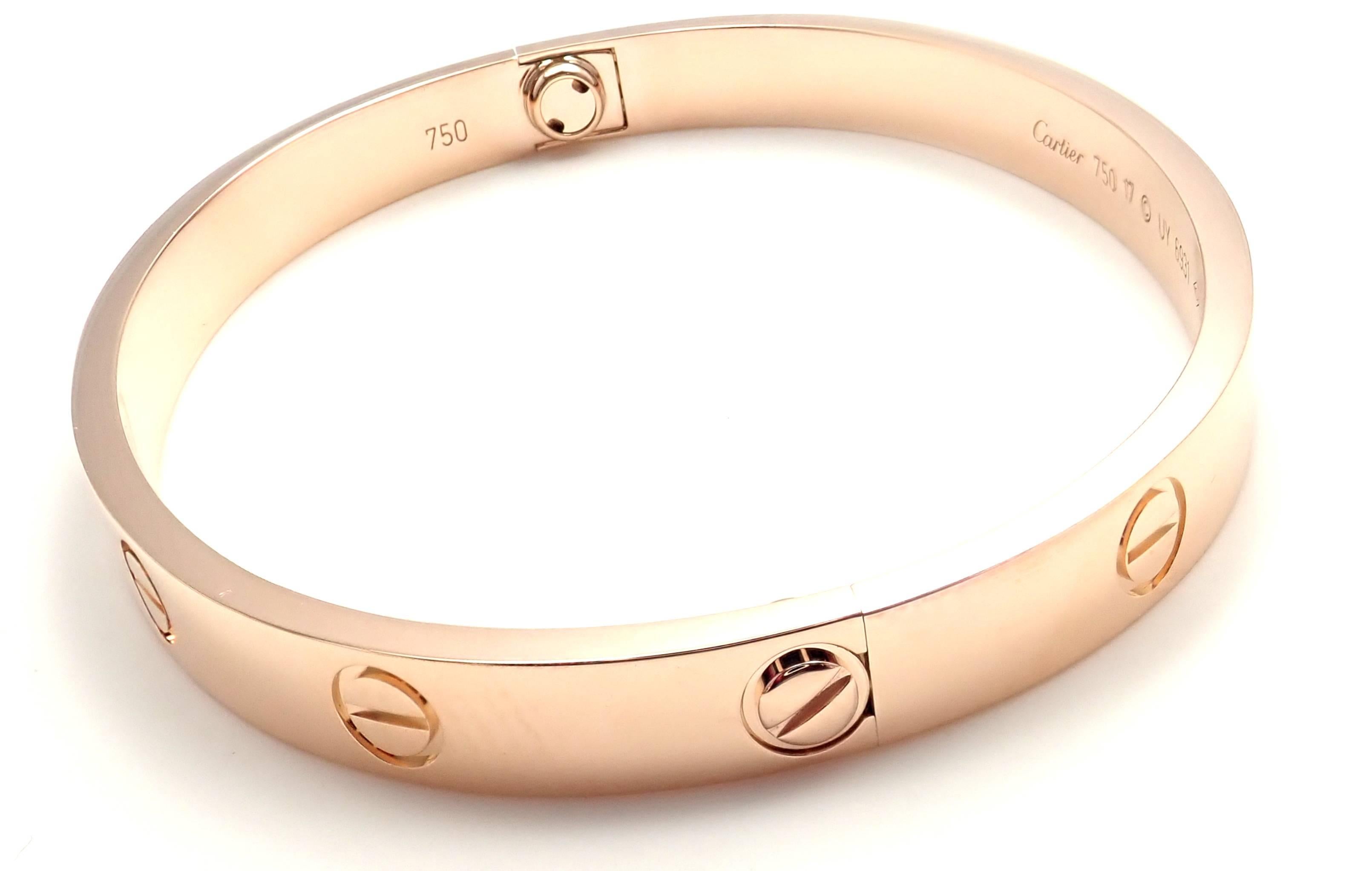 cartier love bangle new screw system