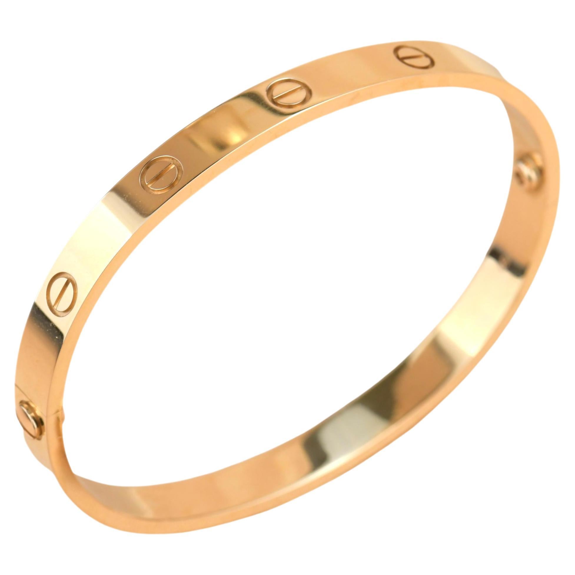 Cartier Love Rose Gold Bangle Bracelet at 1stDibs | gelang cartier rose ...