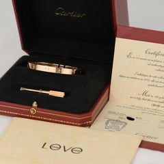 Cartier Love Rose Gold Bracelet B6035600 with Box and Paper