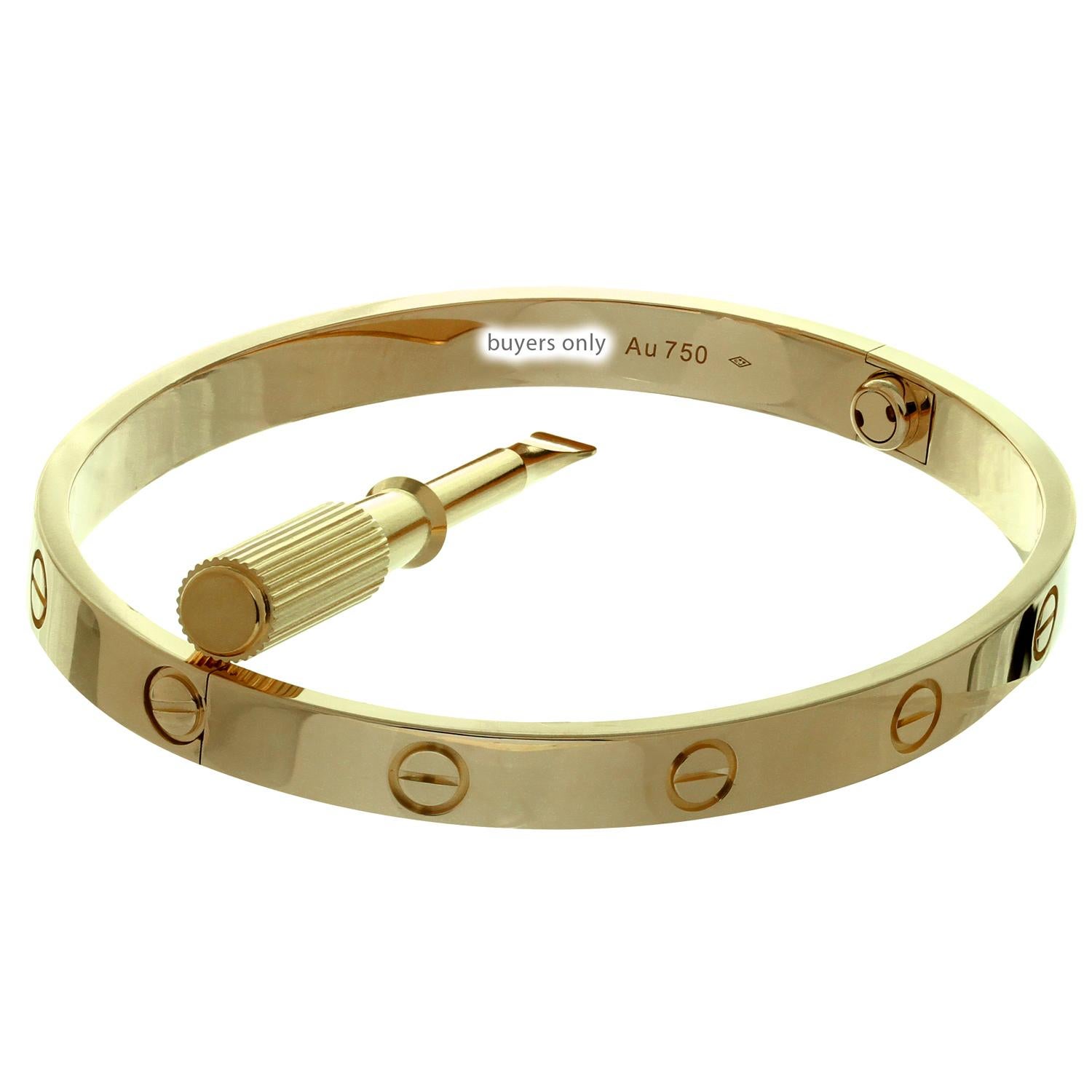 Cartier Love Rose Gold Bracelet Bangle New Model Pouch 1