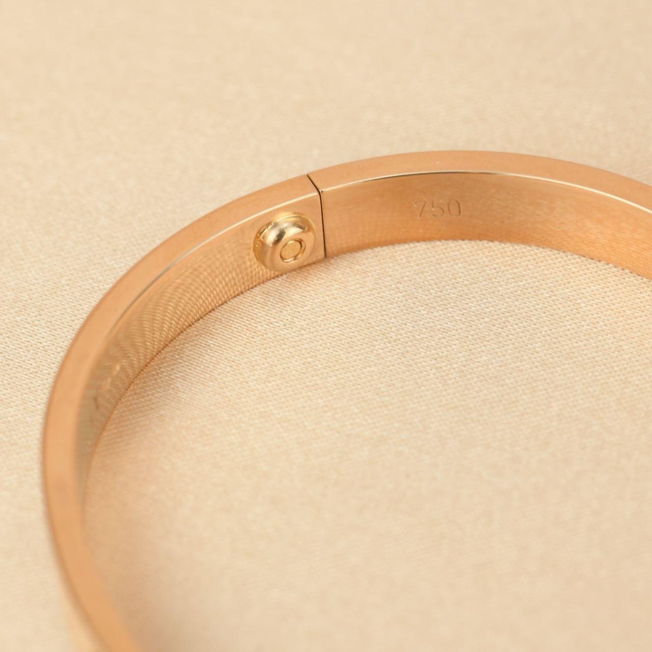 Cartier Love Rose Gold Bracelet with Paper Work In Excellent Condition In Banbury, GB