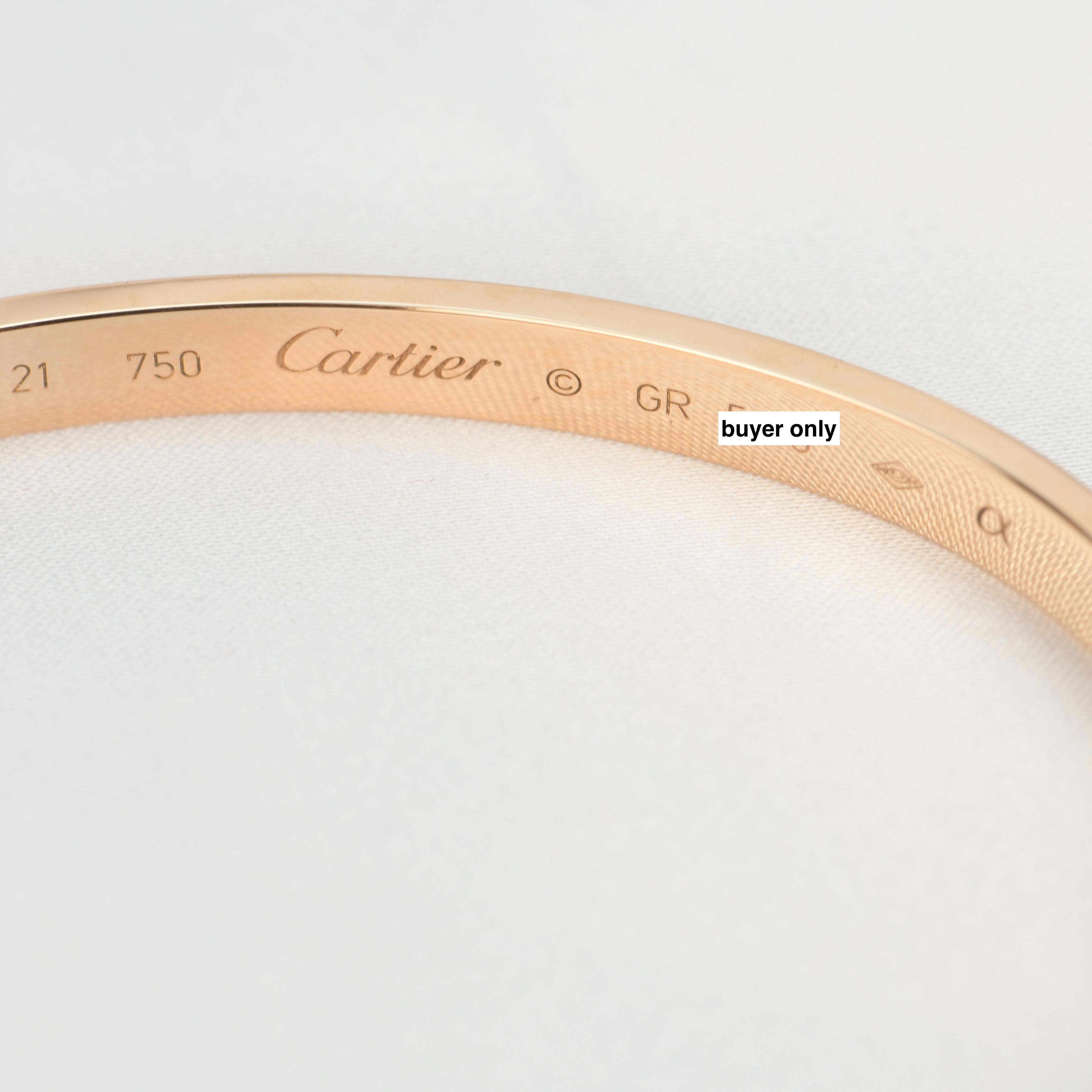 Cartier Love Rose Gold Bracelet with Paper Work 1
