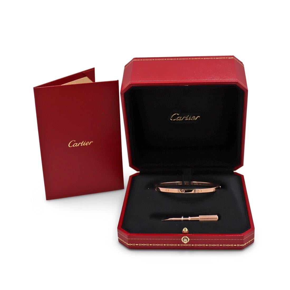 Cartier 'Love' Rose Gold Bracelet, Small Model 1