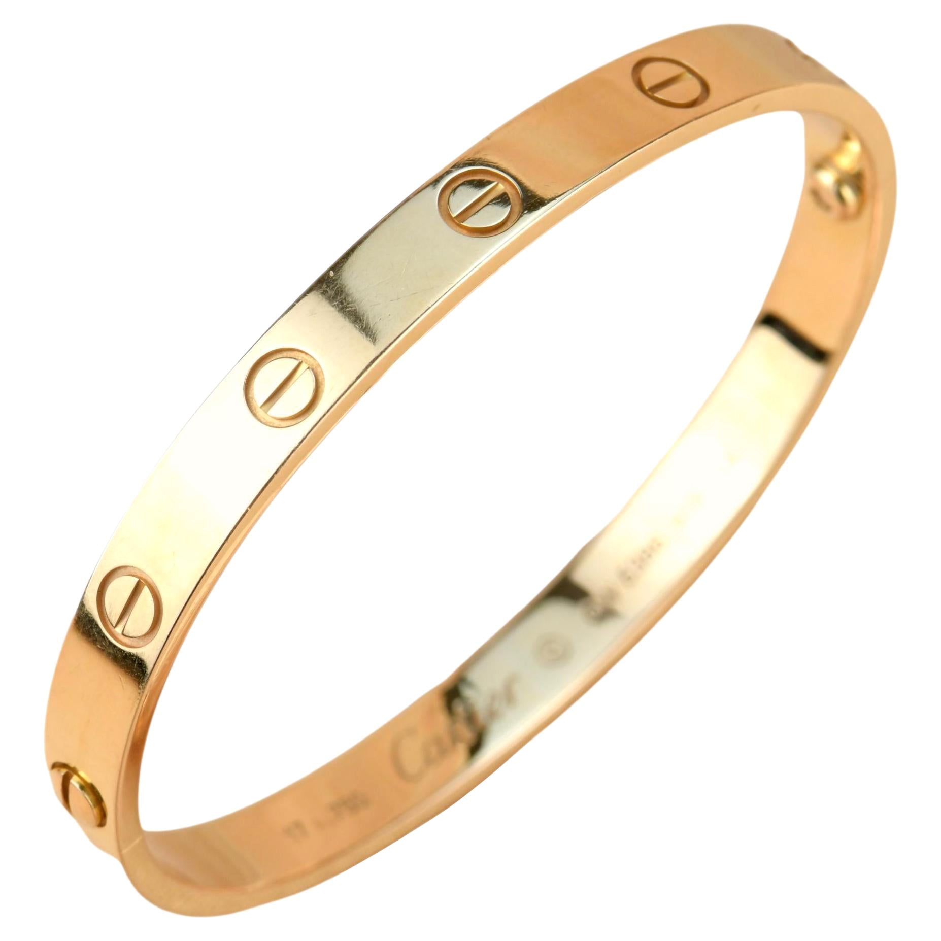 Cartier Love Rose Gold Bracelet with Paper Work