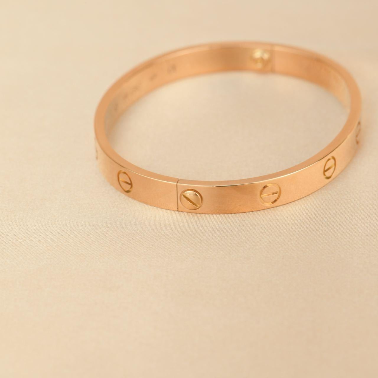 Cartier Love Rose Gold Bracelet with Screwdriver at 1stDibs cartier