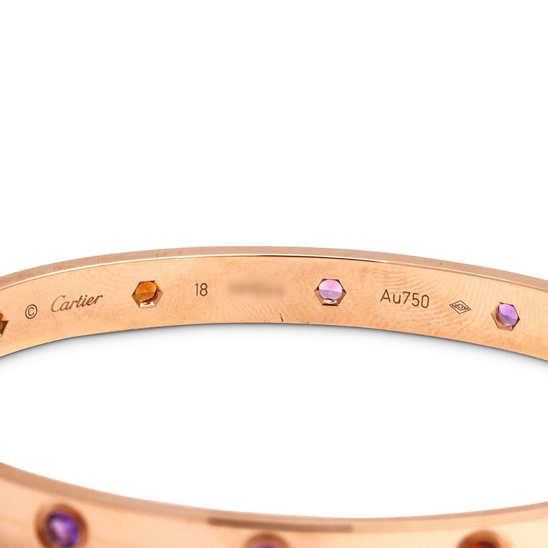 cartier multicolor love bracelet