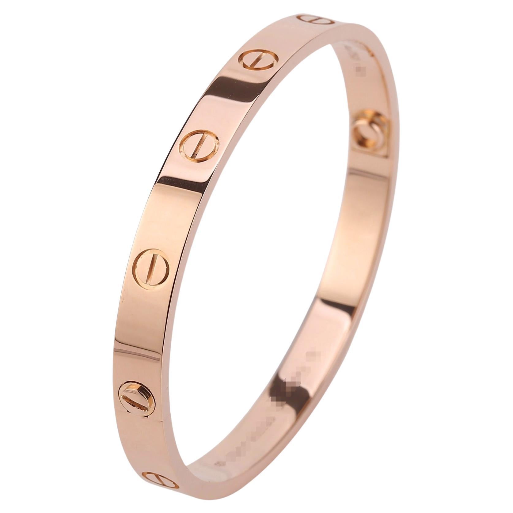 Cartier Love Rose Gold Plain Bracelet