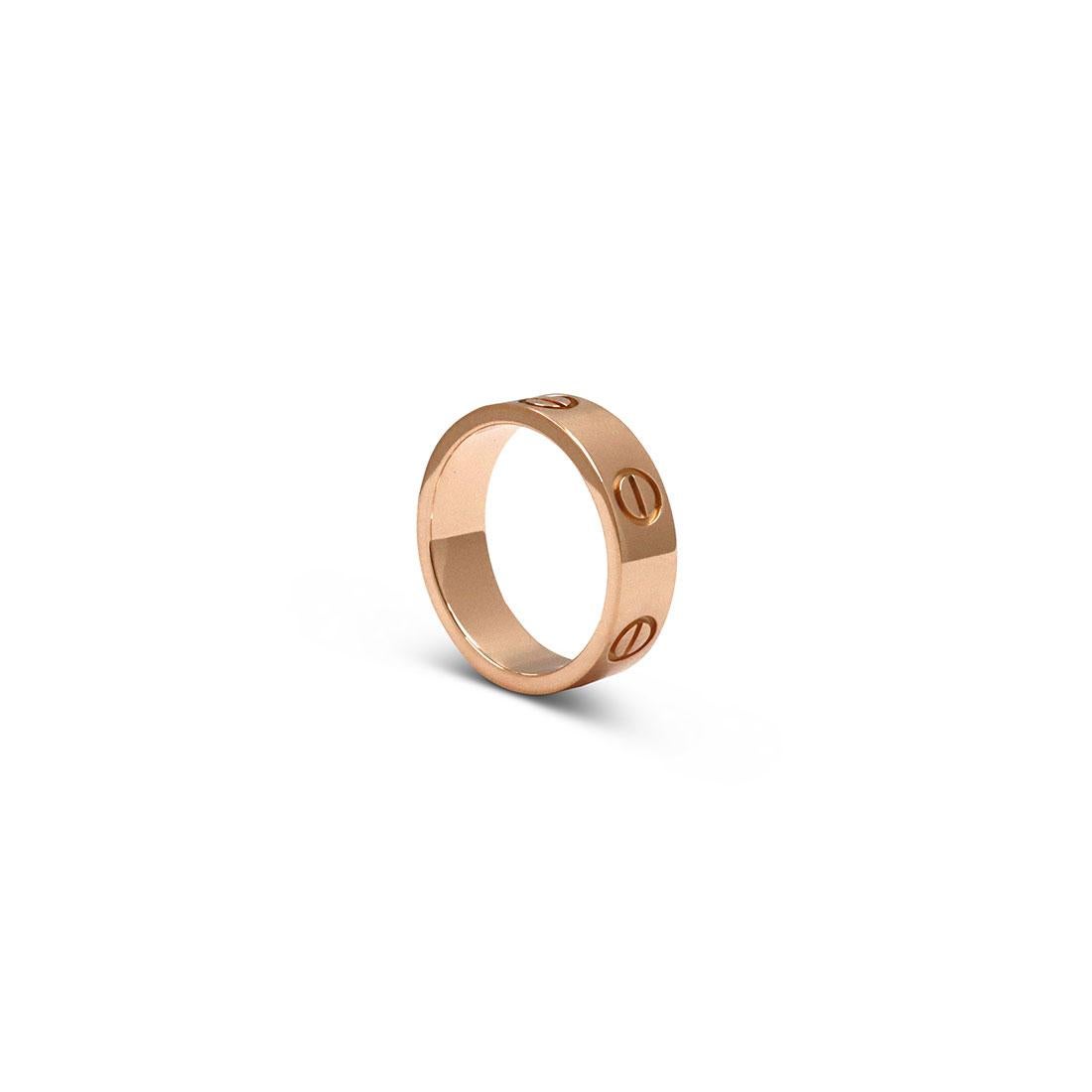 cartier rose gold ring