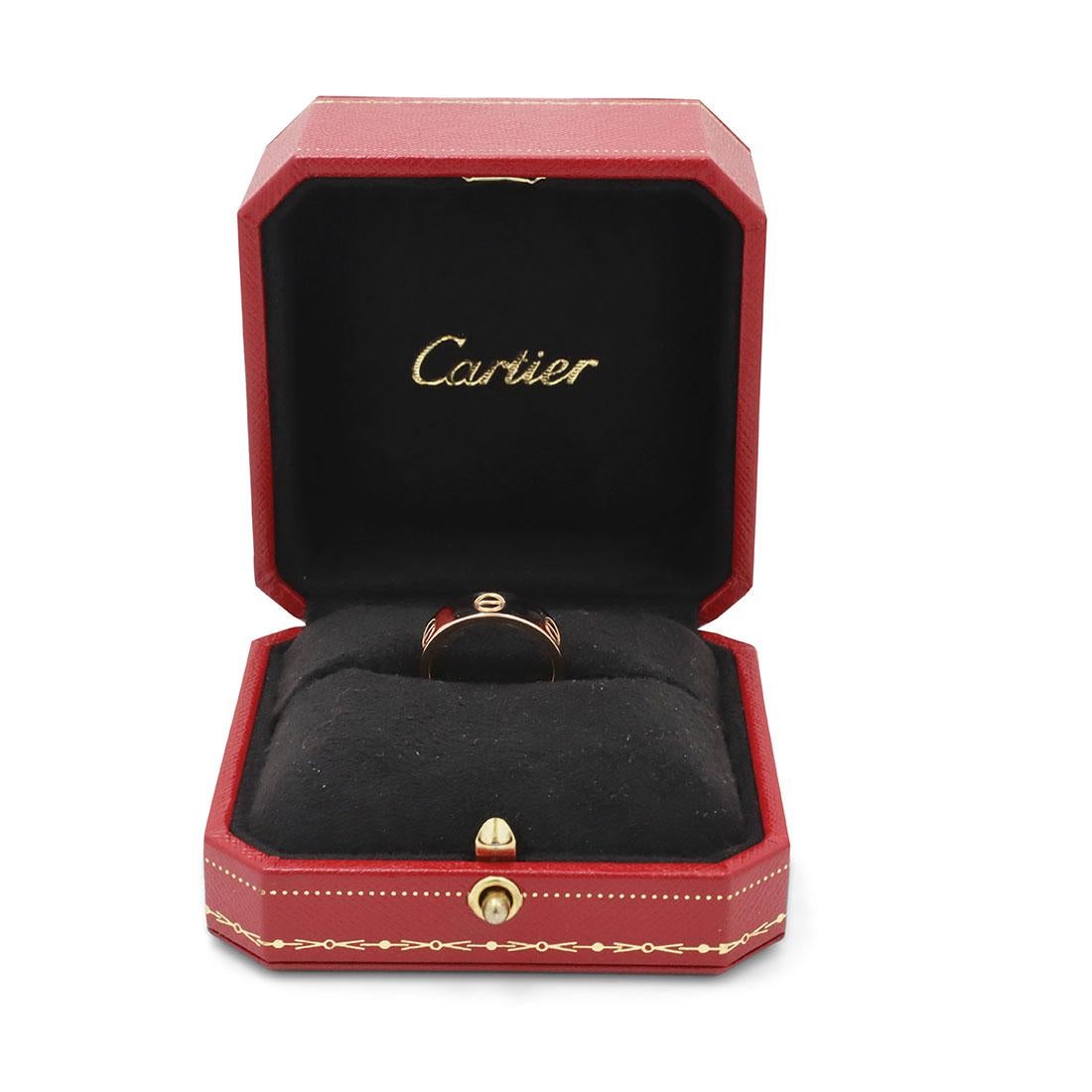 Women's or Men's Cartier 'Love' Rose Gold Ring