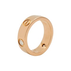 Cartier 
Love
 Rose Gold Three-Diamond Ring