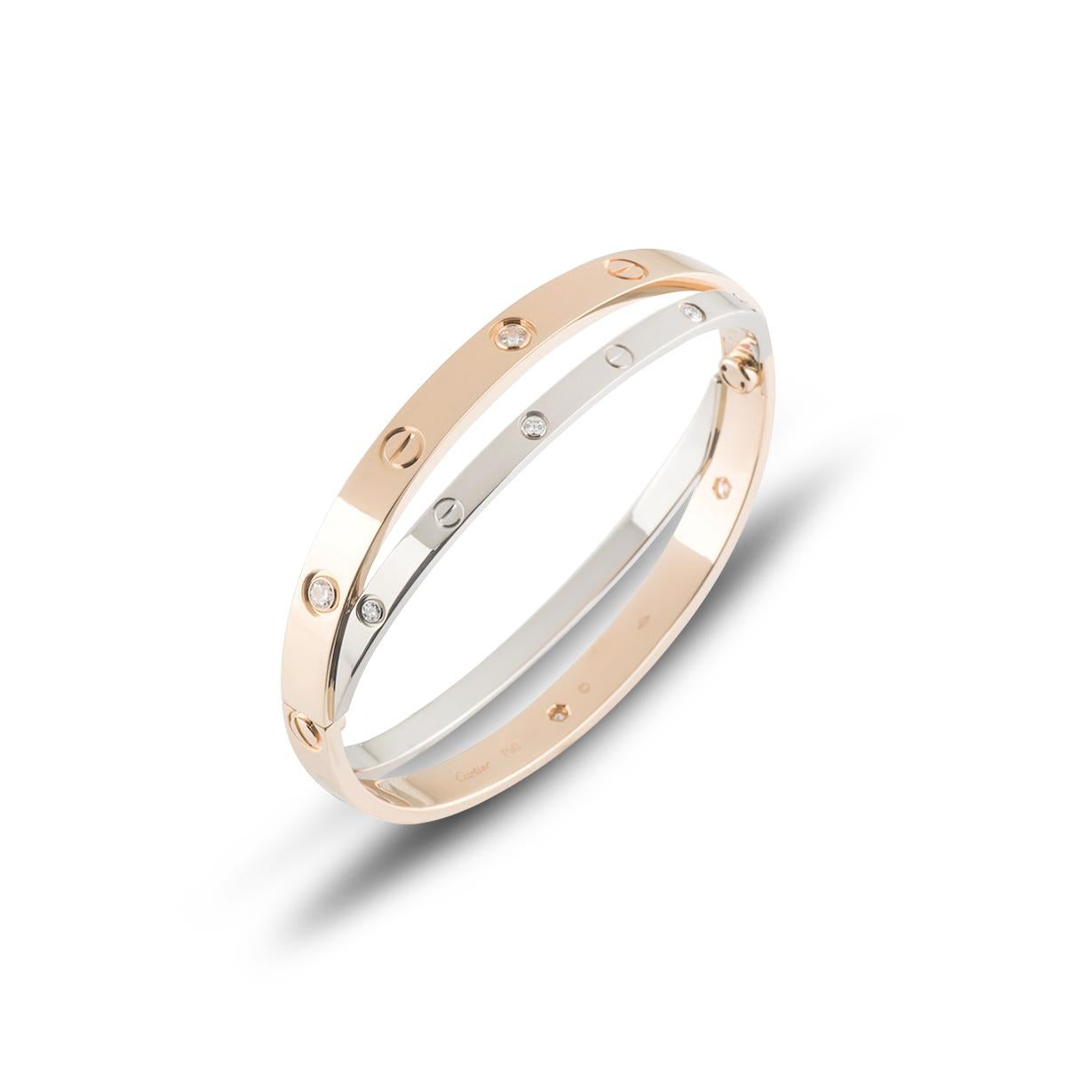 Cartier Love Rose and White Gold Double 