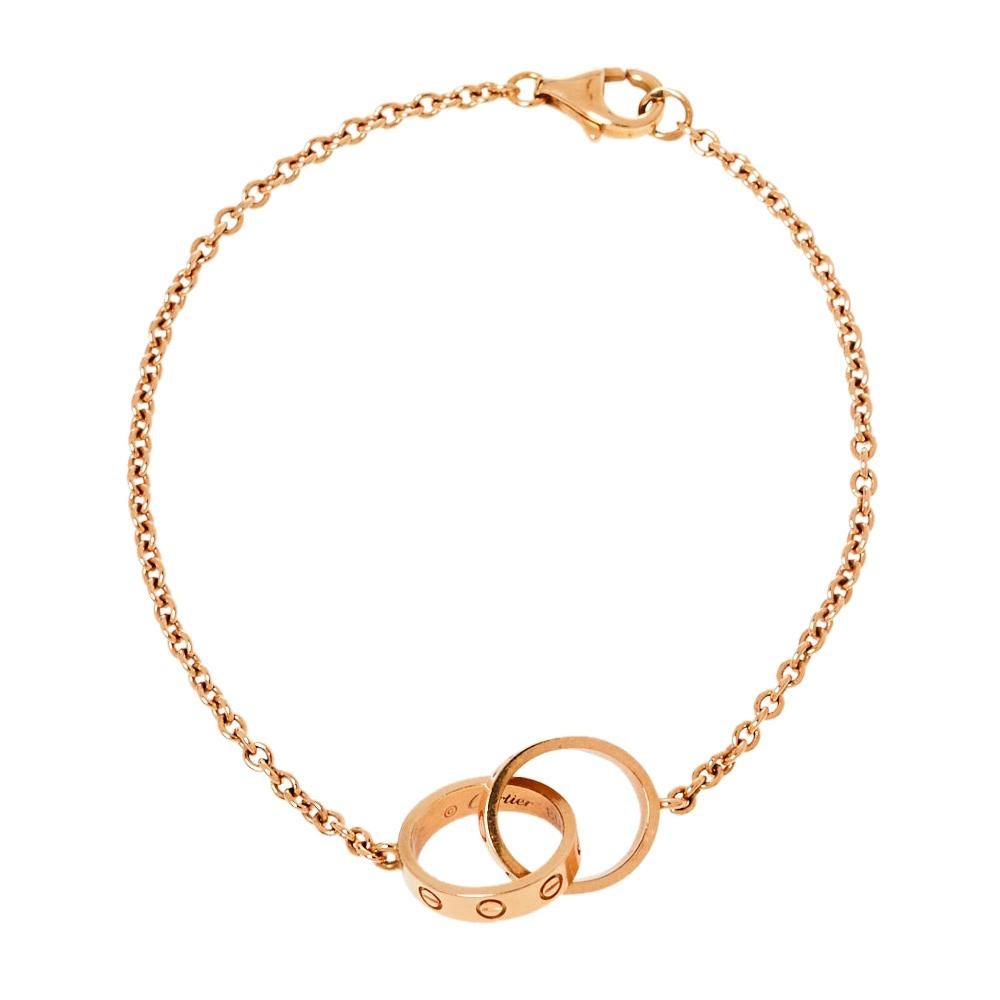 Cartier Love Screw Motif 18K Rose Gold Bracelet