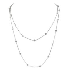 Cartier Love Screws 18k White Gold Long Chain Necklace