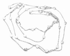 Cartier Love Screws Station Long White Gold Chain Necklace