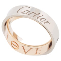 Cartier 18 Karat White Gold OR AMOUR ET TRINITY Band Ring For Sale at ...
