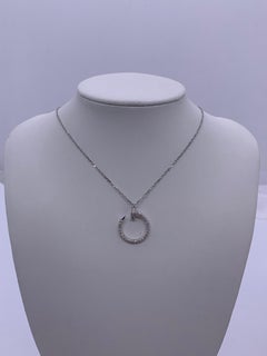 Cartier Love Series Juste un Clou White Gold Full Pavé Diamond Necklace