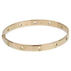 Cartier Love Series Vintage 18k Yellow Gold Bangle Bracelet 7"