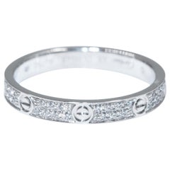 Cartier Love Slim White Gold Diamonds Ring