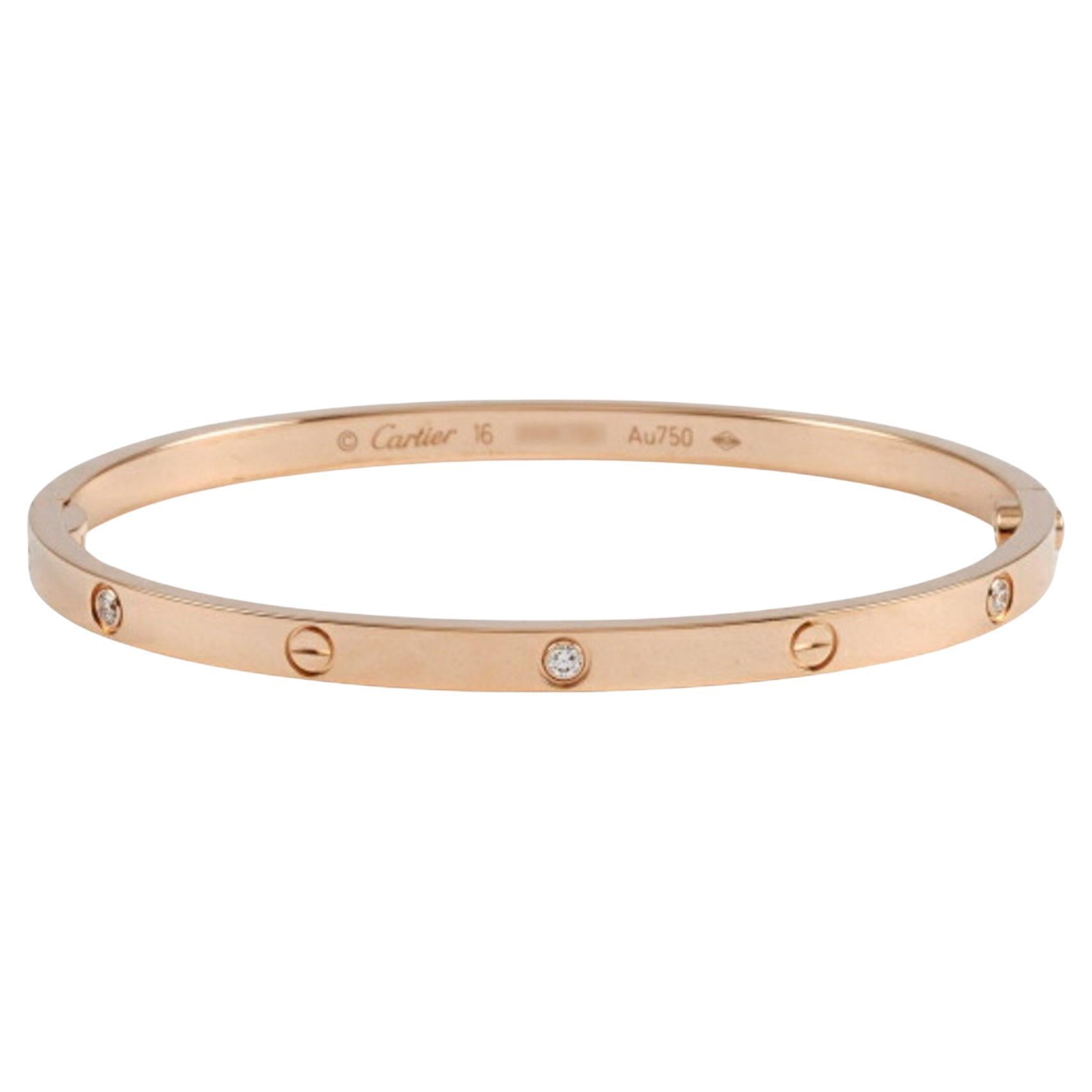 Cartier Love SM Bracelet in 18K Pink Gold For Sale