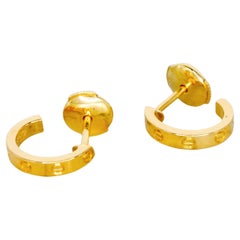 Cartier LOVE Small Model 18K Yellow Gold Hoop Earrings