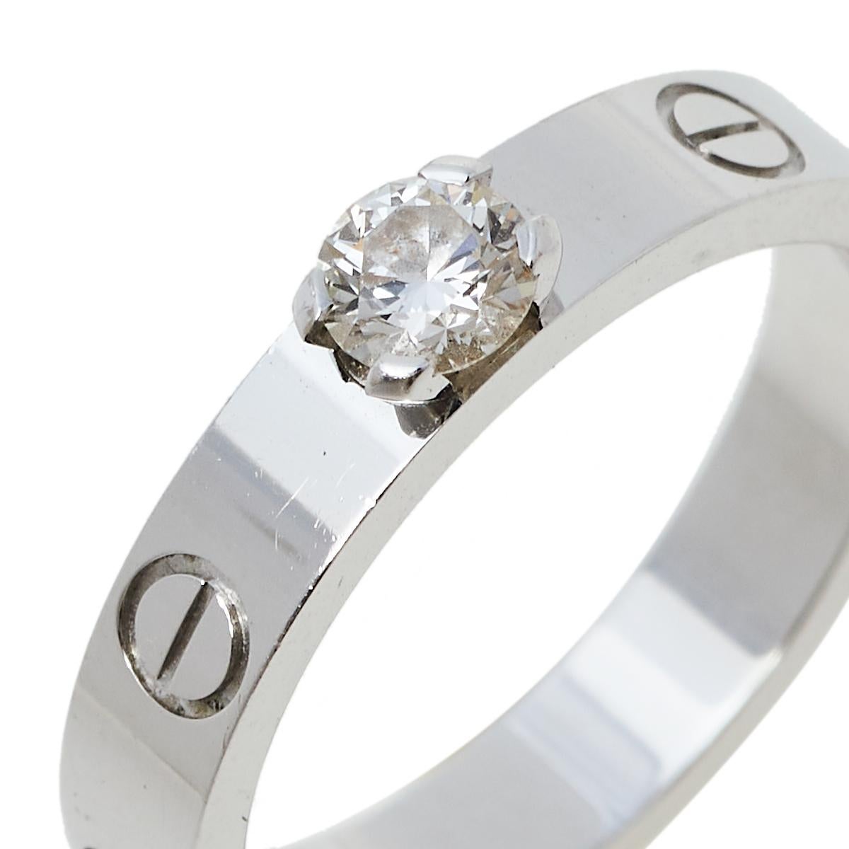 cartier love solitaire ring