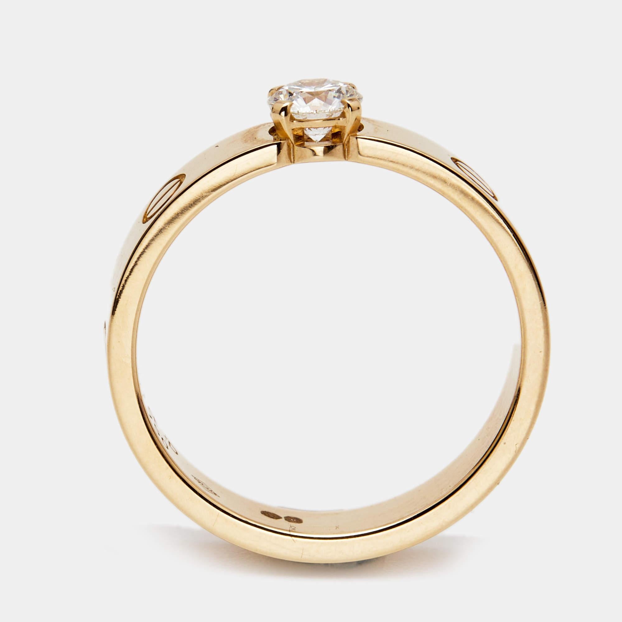 cartier love solitaire engagement ring