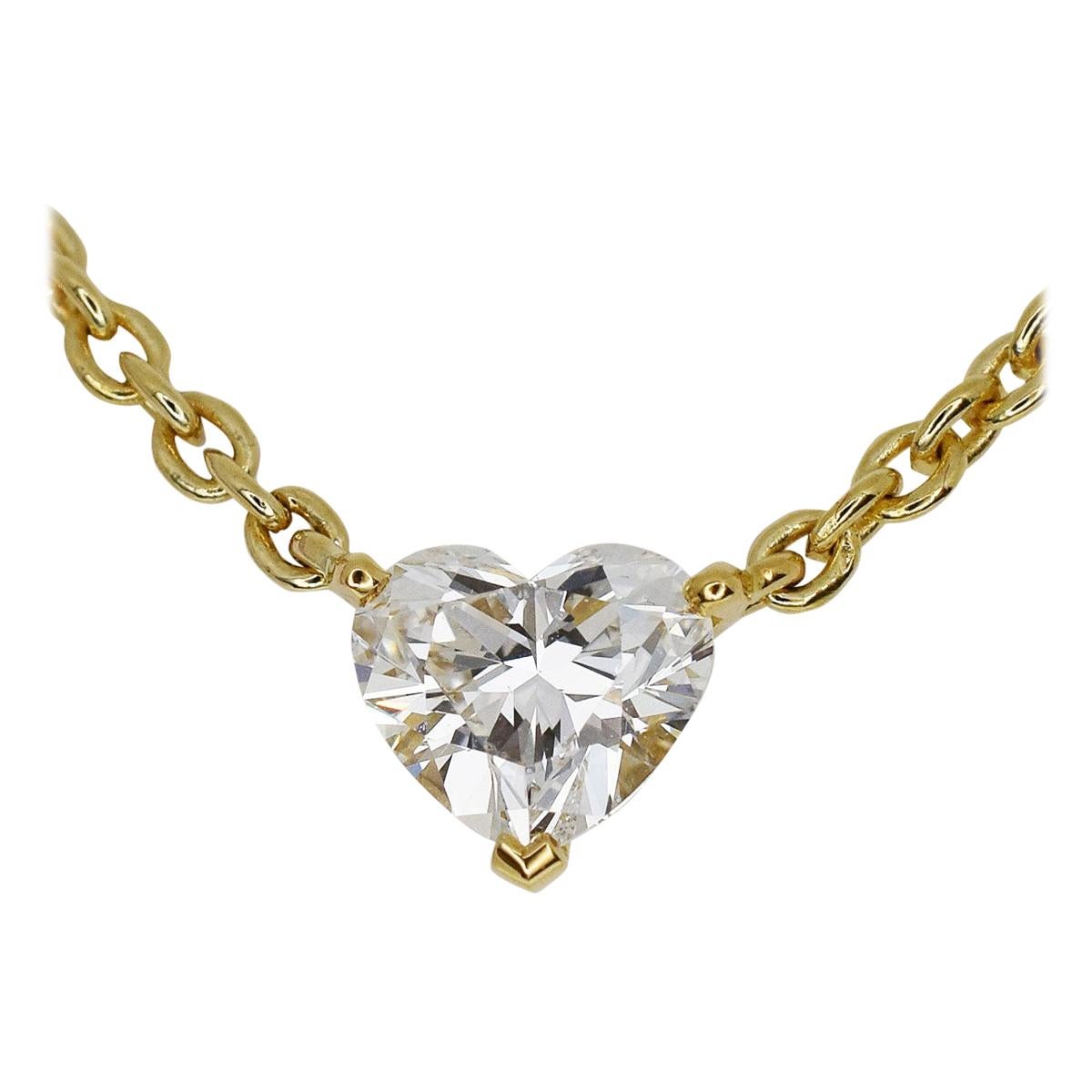 cartier heart shaped diamond necklace