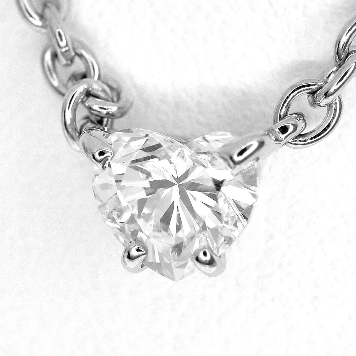 Cartier Love Support Heart Shape 0.72 Carat Diamond 18 Karat White Gold  Necklace