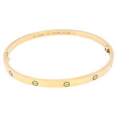 Cartier Love Thin Size 17 Yellow Gold Bracelet With Box