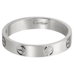 Cartier: 18 Karat Weißgold Ehering Love Thin