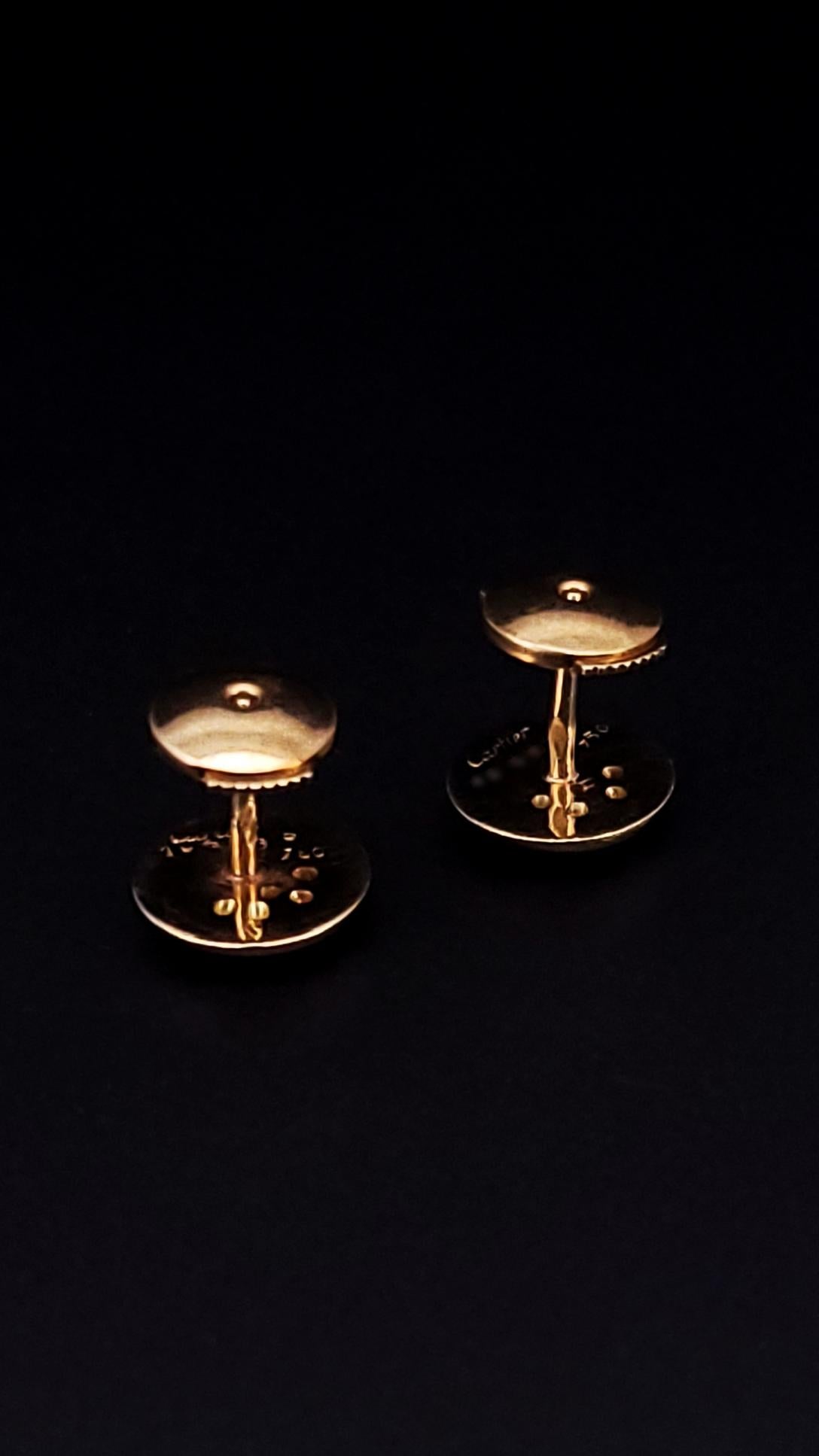 Cartier Love Vintage 18k Yellow Gold with Diamonds Earrings For Sale 4