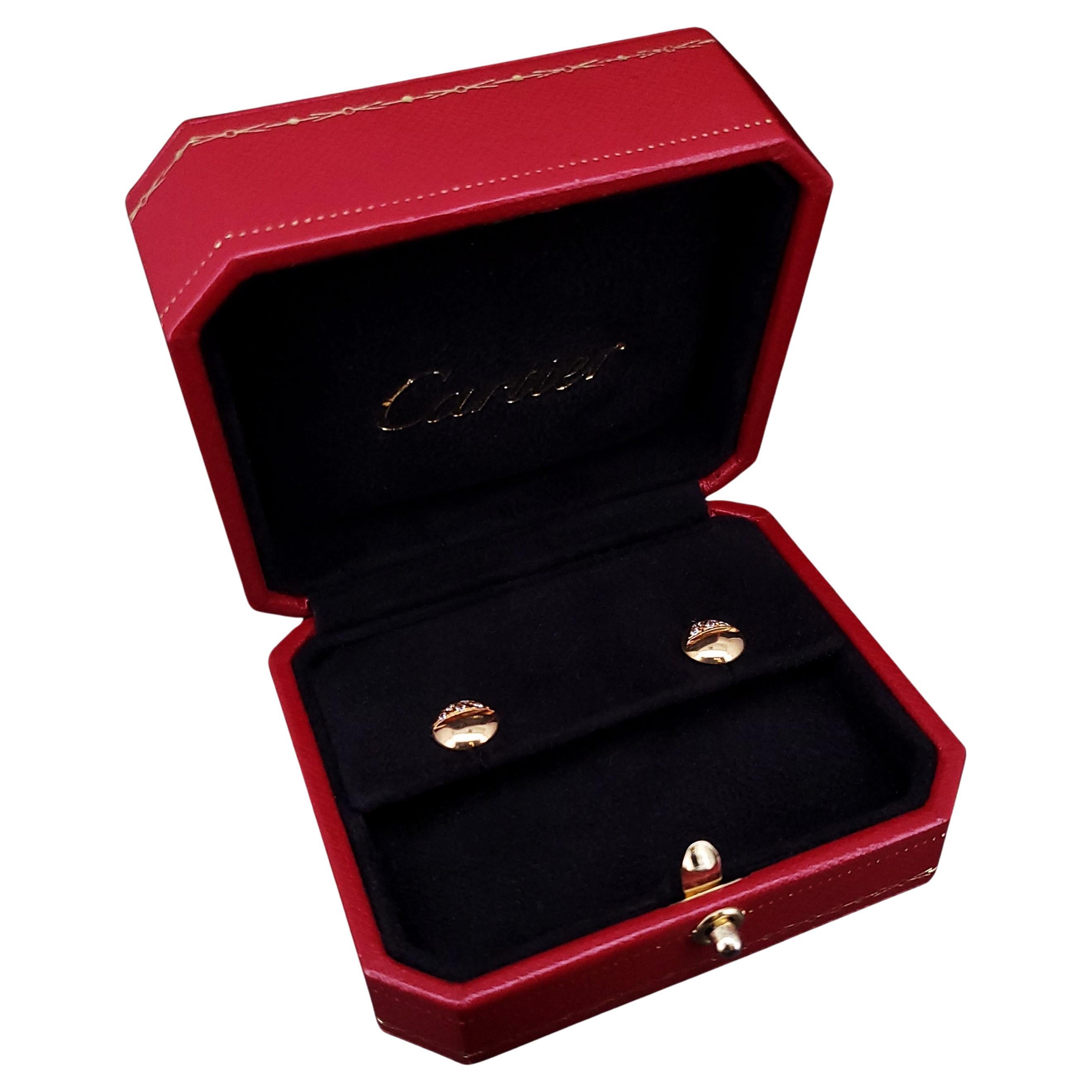 Cartier Love Vintage 18k Yellow Gold with Diamonds Earrings