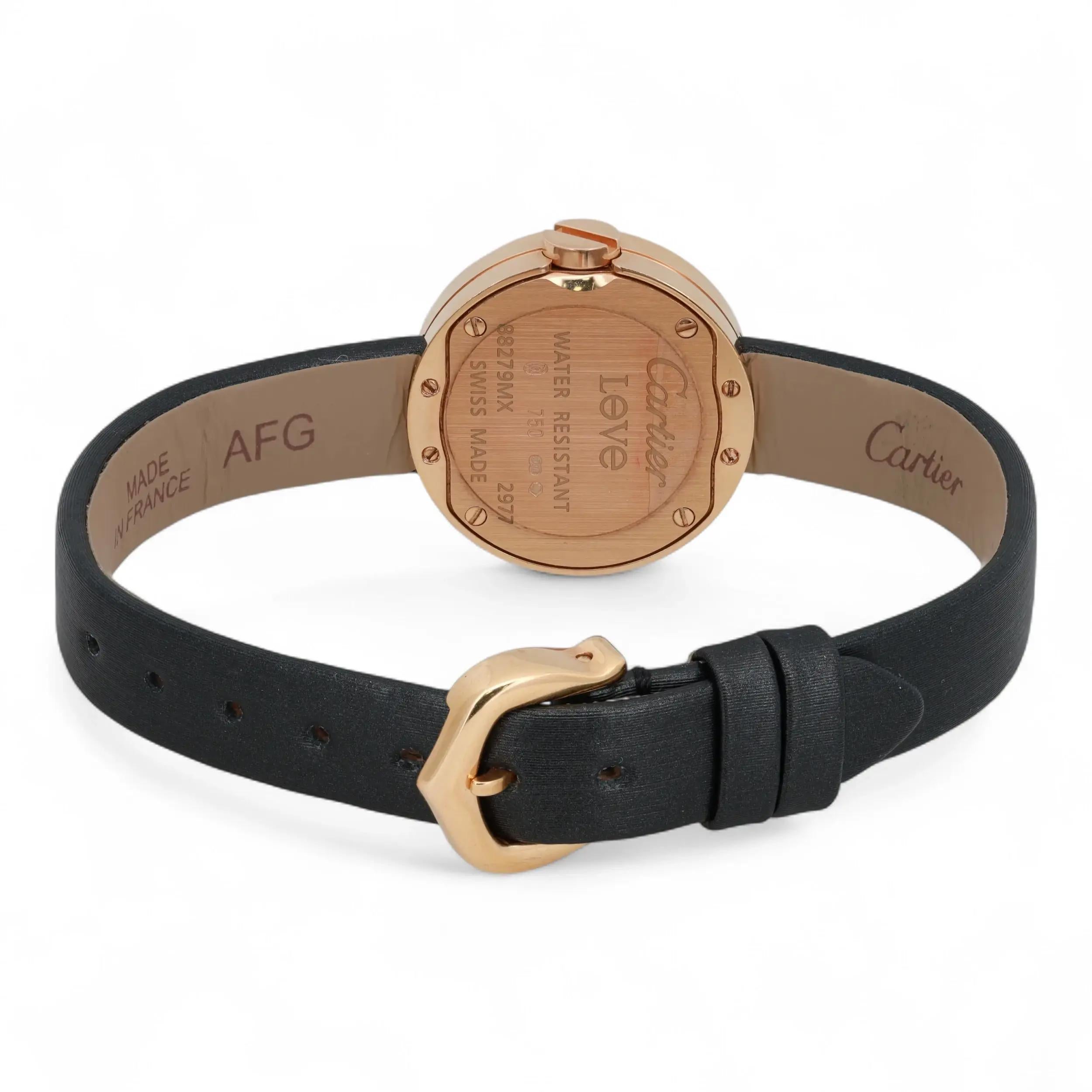 Montre Cartier Love Montre à cadran argenté en or rose 18 carats et diamants 2977 Pour hommes en vente