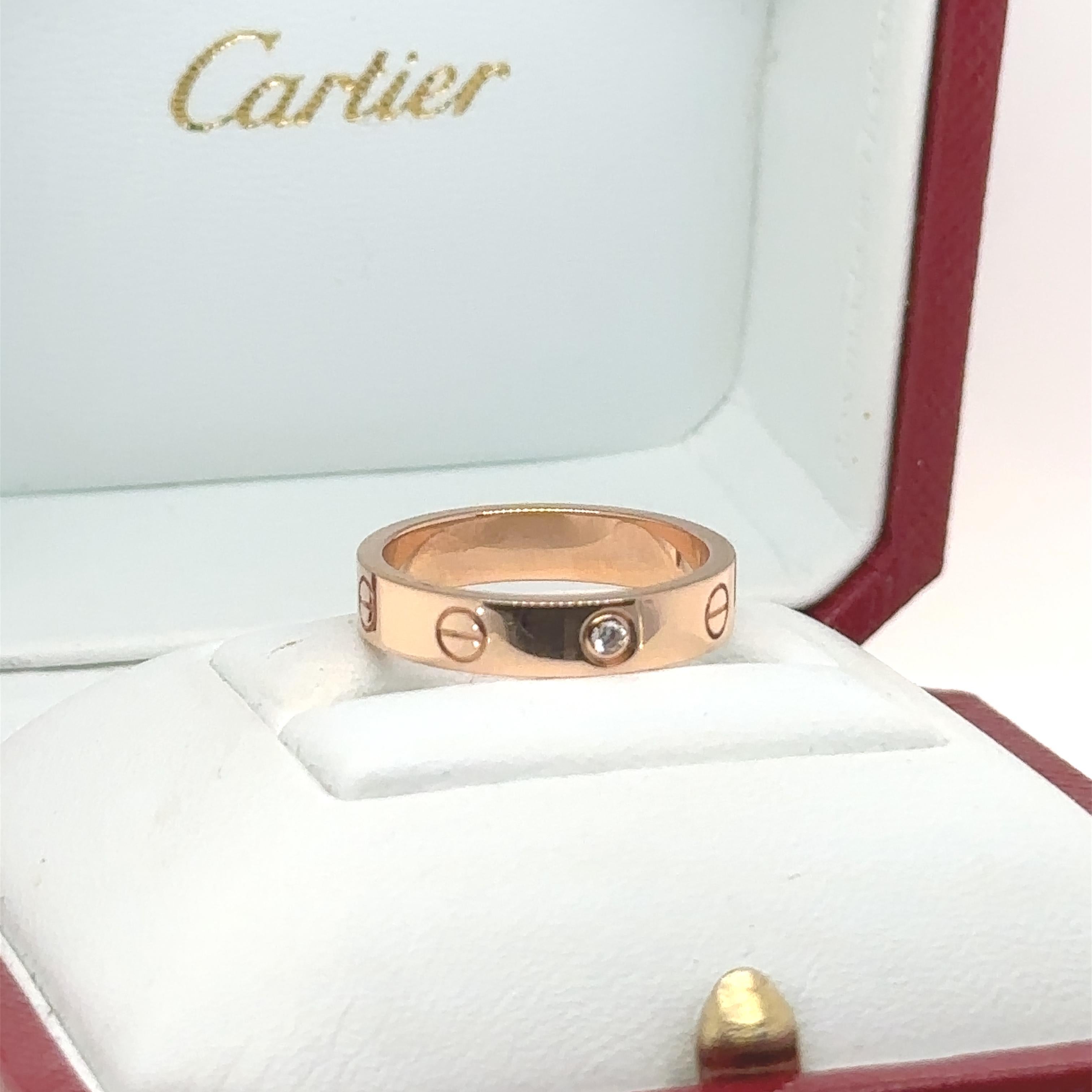 Women's Cartier Love Wedding Band 1 Diamond