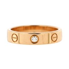 Cartier Love Ehering, 1 Diamantring aus 18 Karat Roségold mit Diamant