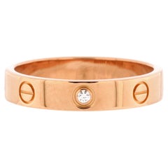 Cartier Love Wedding Band 1 anello con diamante in oro rosa 18 carati con diamante