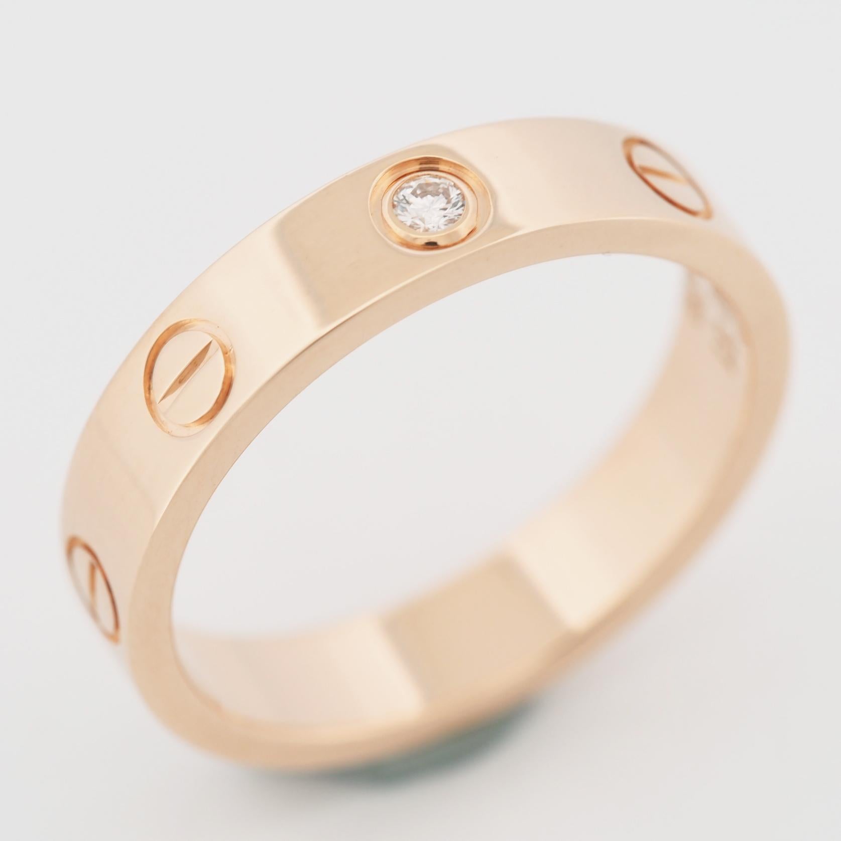 cartier love ring with one diamond