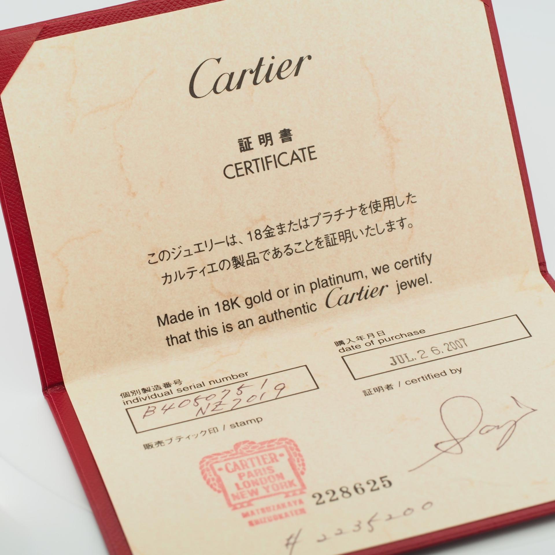 Cartier Love Wedding Band 1 Diamond Ring 51 PG In Good Condition In Kobe, Hyogo