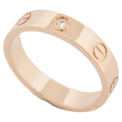 Cartier Love Wedding Band 1 Diamond Ring 51 PG