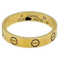 Cartier Love Wedding Band 18k Rose Gold Size 53