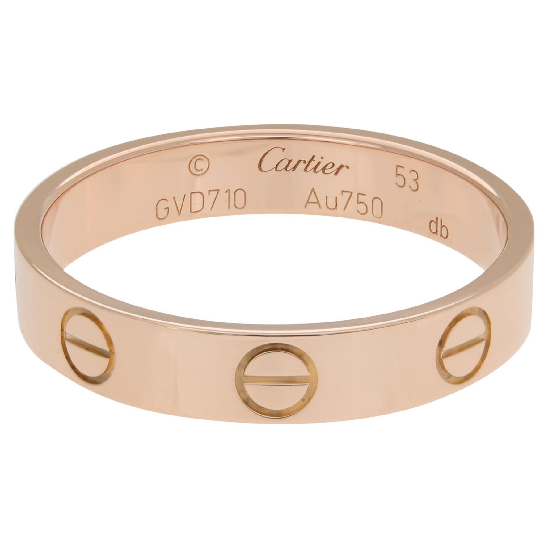 Cartier Love Wedding Band 18K Rose Gold
