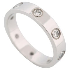 Cartier Love Wedding Band 8 Diamonds Ring 50 WG
