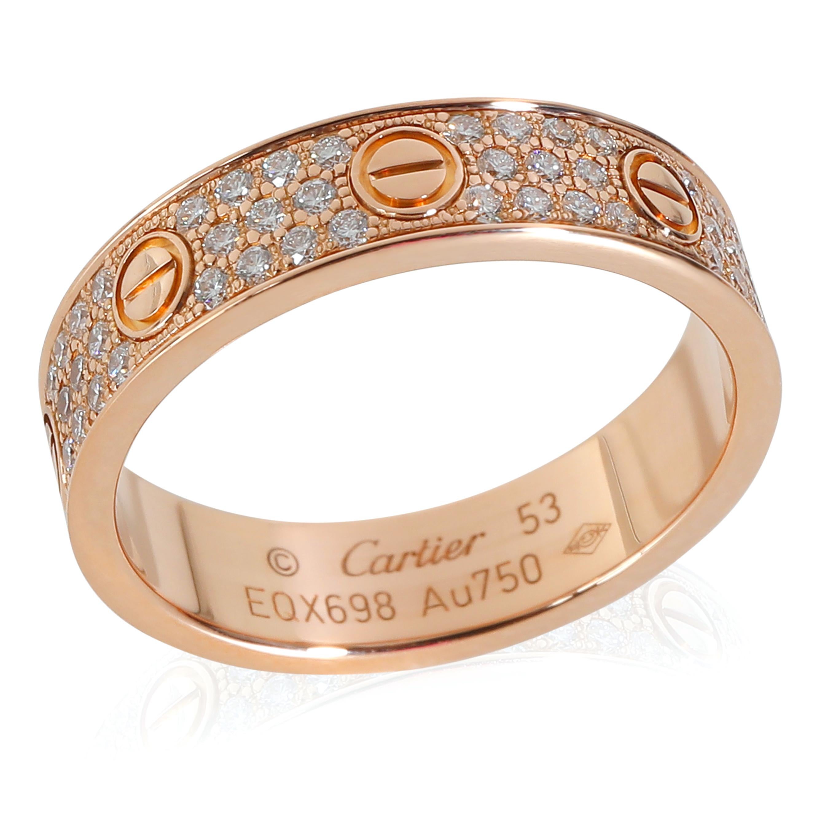 Cartier Love Band in 18k Rose Gold 0.31 CTW

PRIMARY DETAILS
SKU: 139802
Listing Title: Cartier Love Band in 18k Rose Gold 0.31 CTW
Condition Description: Cartier's Love collection is the epitome of iconic, from the recognizable designs to the