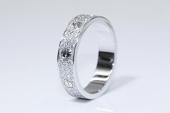 Cartier Love Wedding Band Diamond-Paved White Gold Ring