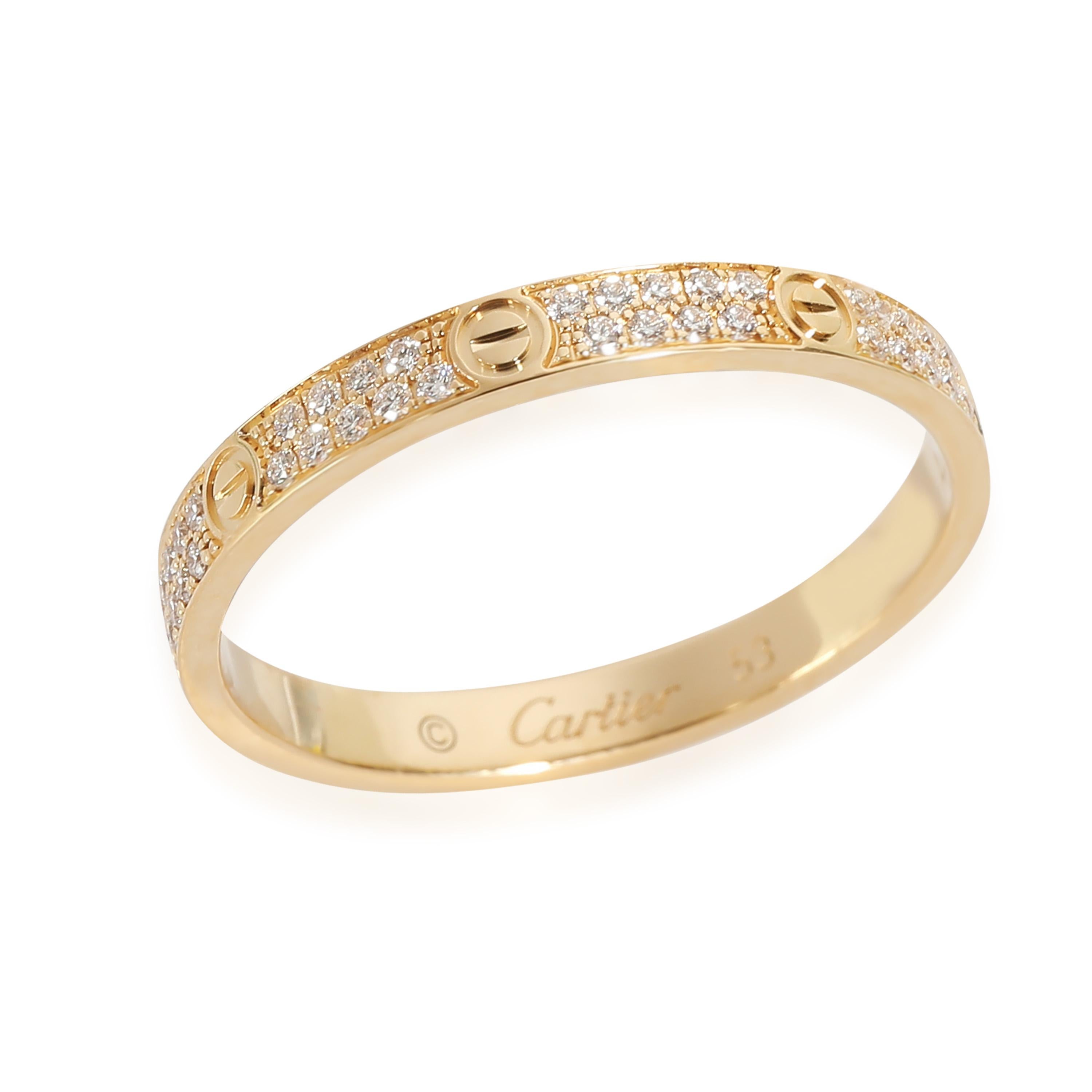 Cartier Love Ehering, Diamanten (Gelbgold) für Damen oder Herren im Angebot