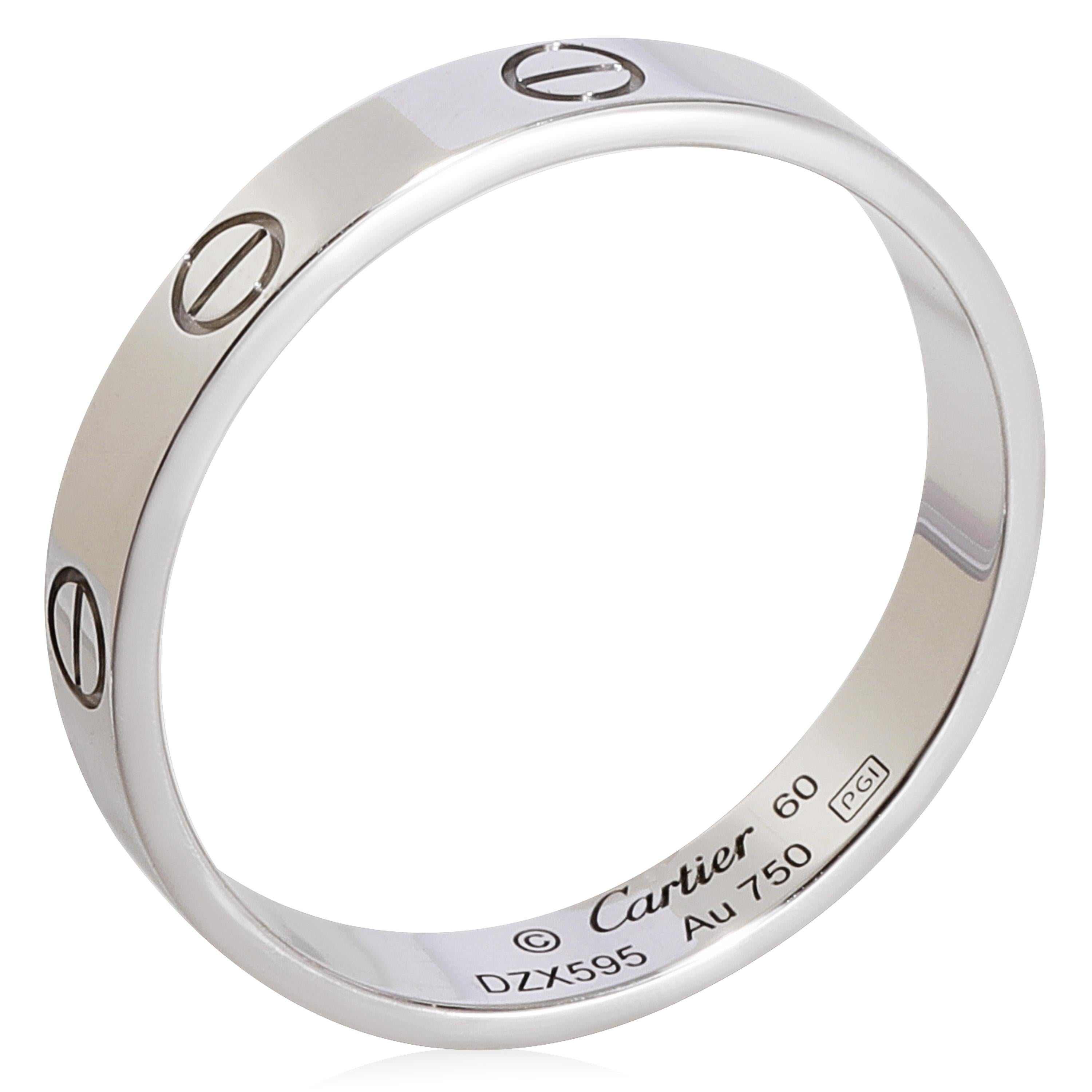 Cartier Love Wedding Band in 18k White Gold

PRIMARY DETAILS
SKU: 125065
Listing Title: Cartier Love Wedding Band in 18k White Gold
Condition Description: Retails for 1250 USD. In excellent condition and recently polished. Ring size is 9.0. Comes