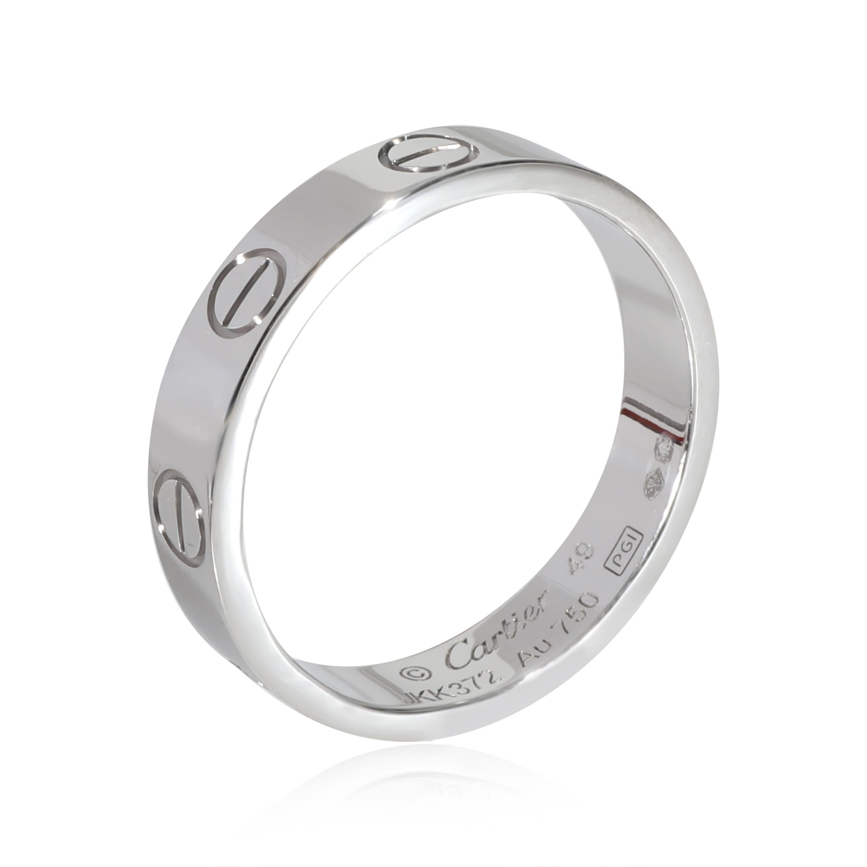 Cartier Love Wedding Band in 18k White Gold For Sale 1