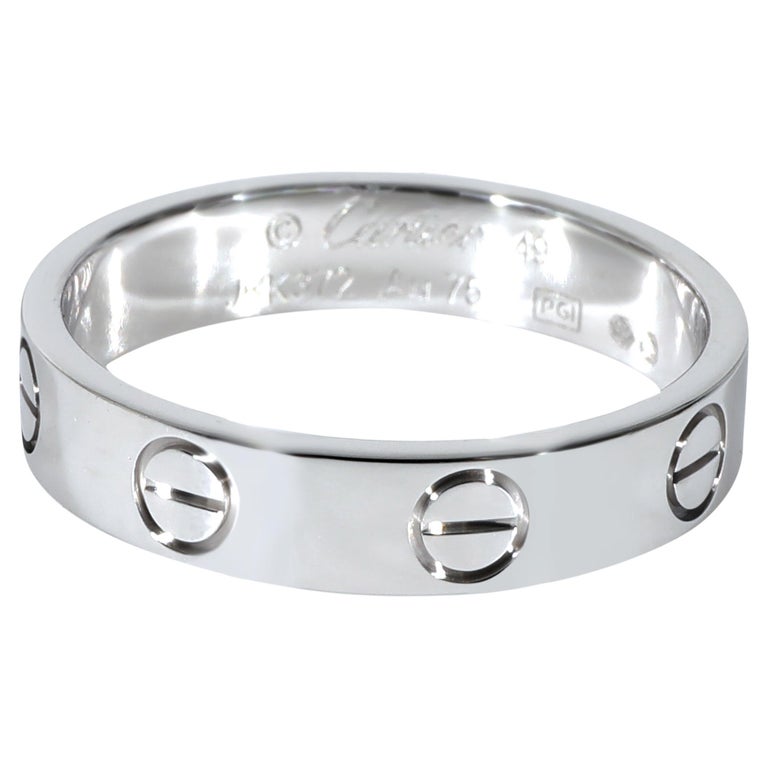 Cartier Love Wedding Band in 18k White Gold For Sale at 1stDibs