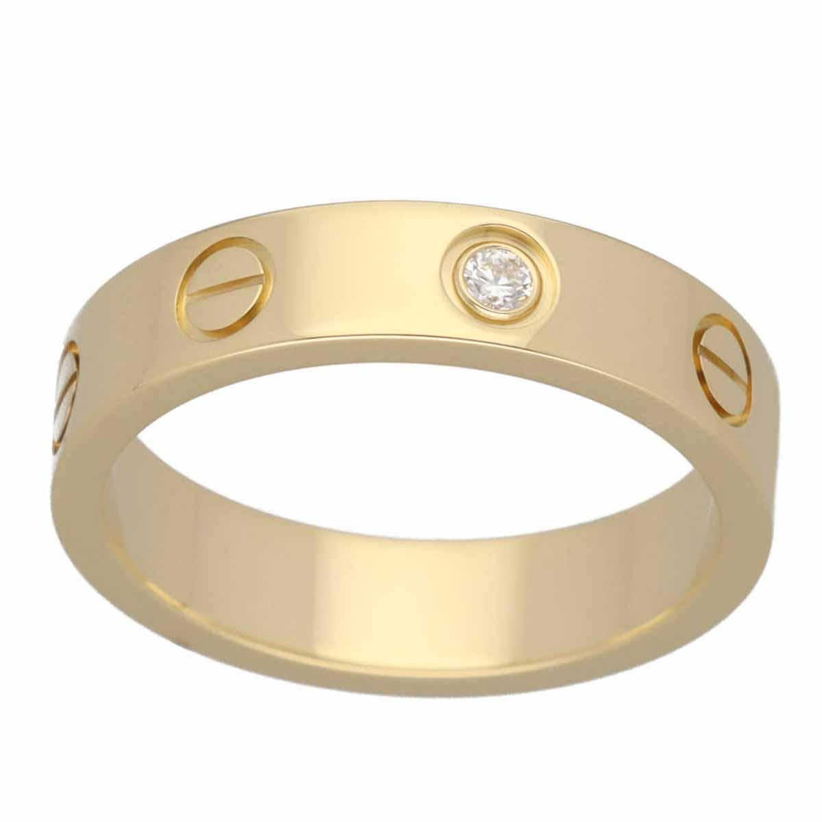 ■ Número de artículo: 23480918
■ Marca: Cartier
■ Nombre del producto: Anillo de Amor, con 1 Diamante
■ Product Number/Model: B4056100
Material: Diamante 1P (0,02 ct), Oro Amarillo 750 K18 YG
Peso: Aproximadamente 4,3 g 
■ Talla del anillo: