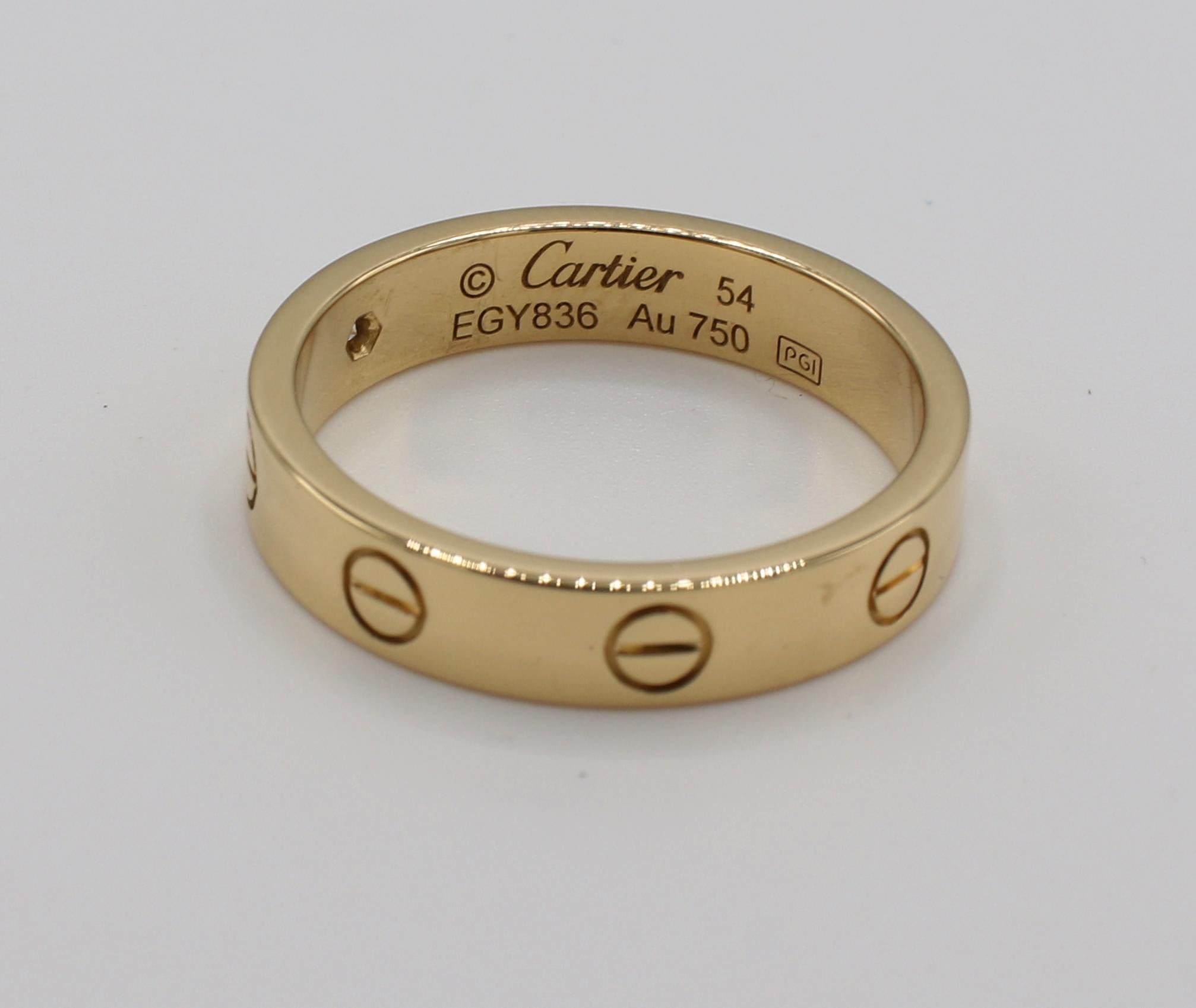 cartier love ring 1 diamond